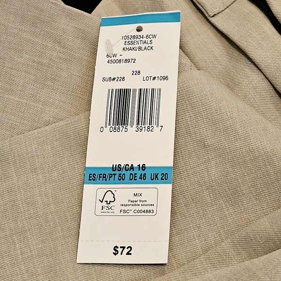 Black Label Evan Picone Blazer Khaki & Black NWT, Size 16 - Picture 6 of 10